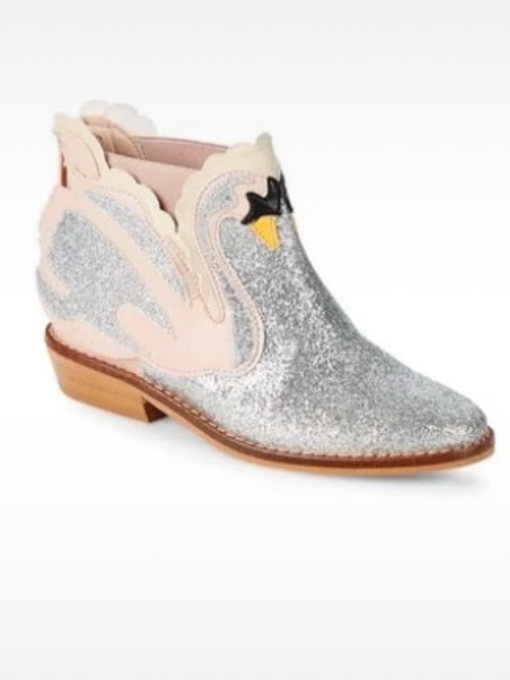Stella McCartney Swan Glitter Boots - Sz 39 EU